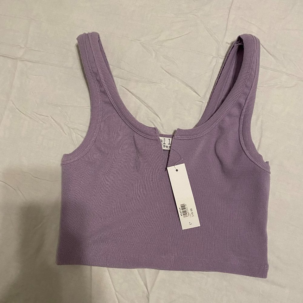 Lavender crop tank